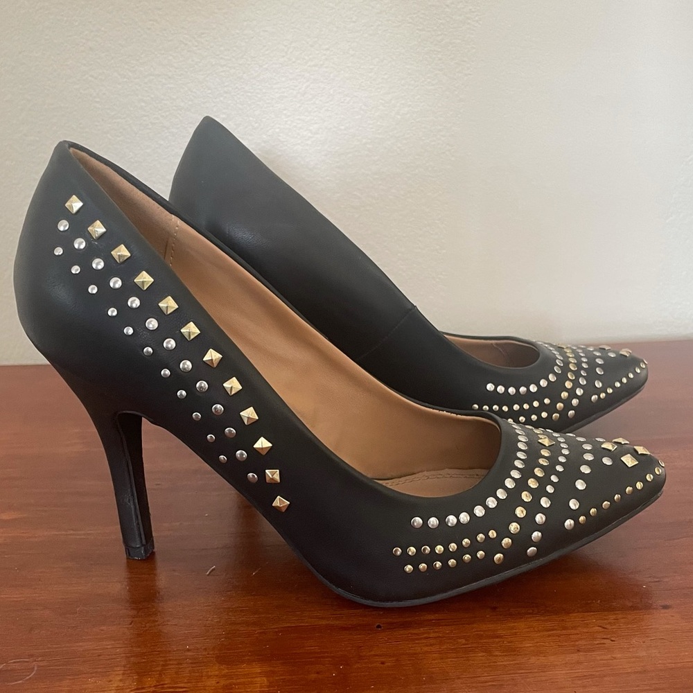 Lane Bryant Studded Heels 9W